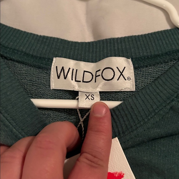 NWT Wild fox Tie-Dye Sweatshirt in Pink and Green - Picture 2 of 2